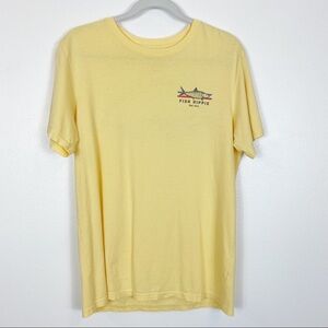 Fish Hippie Graphic Tee Yellow Size Medium